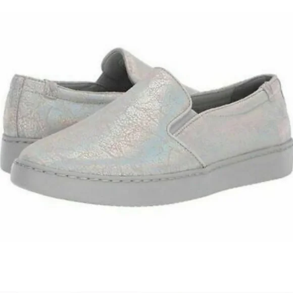 Vionic Metallic Silver Slip-On Loafers s-l400.jpg main image 3